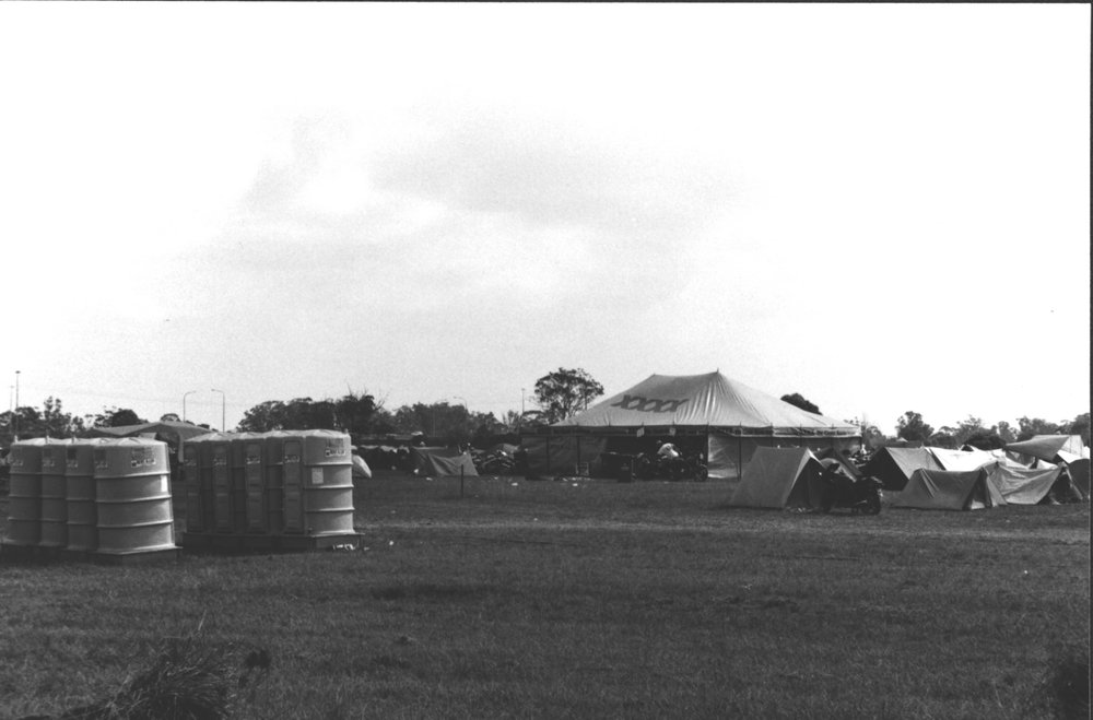 Camping area at Motorcycle Grand Prix, Eastern Creek