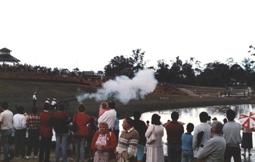 Cannon salute at Colebee Centre, Nurragingy Reserve, 1988