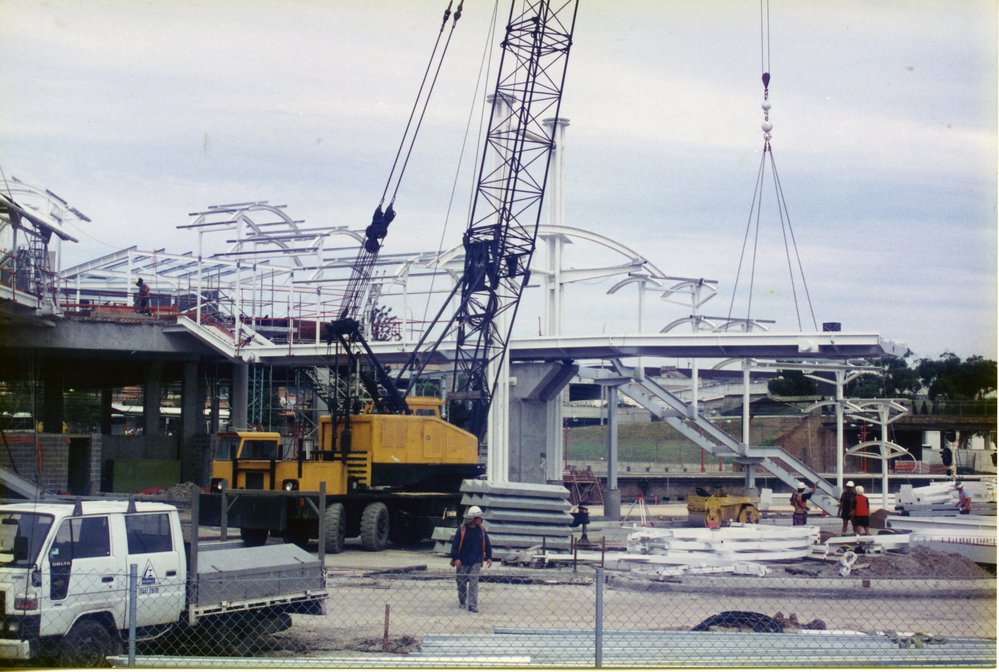 Construction of Blacktown railway station