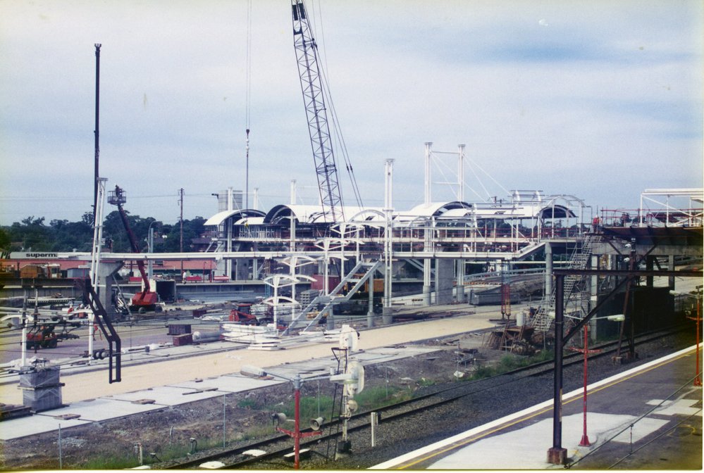 Construction of Blacktown railway station