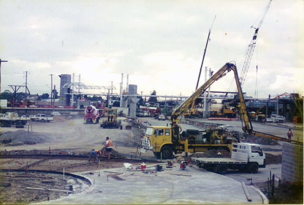Construction of Blacktown railway station