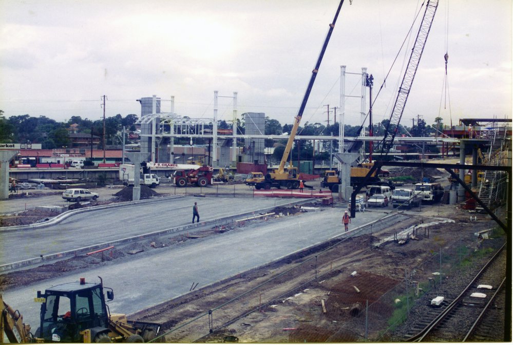 Construction of Blacktown railway station