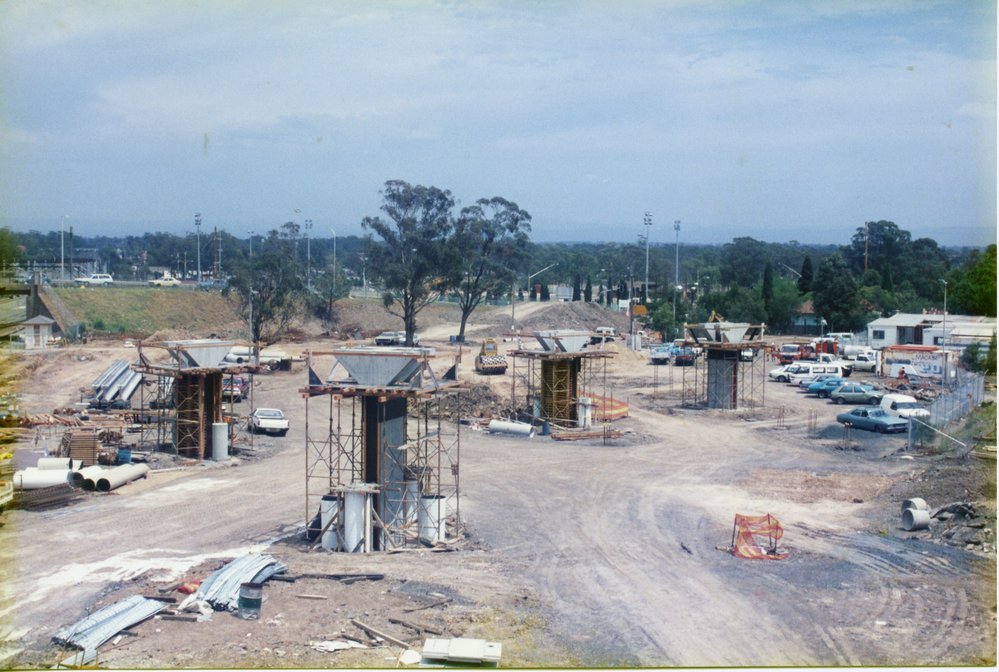 Construction of Blacktown railway station