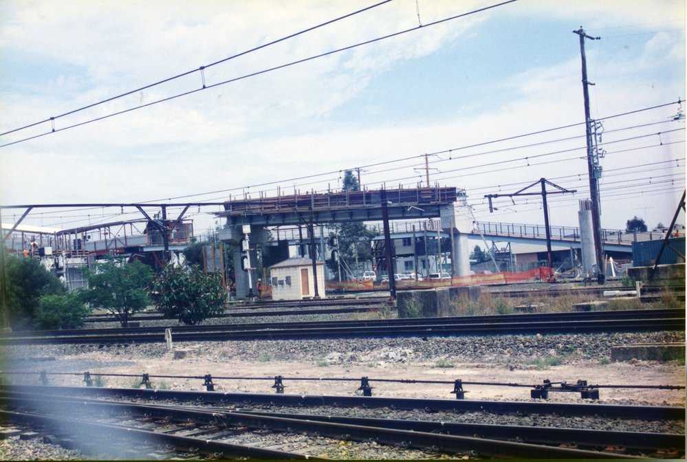 Construction of the new Blacktown railway station