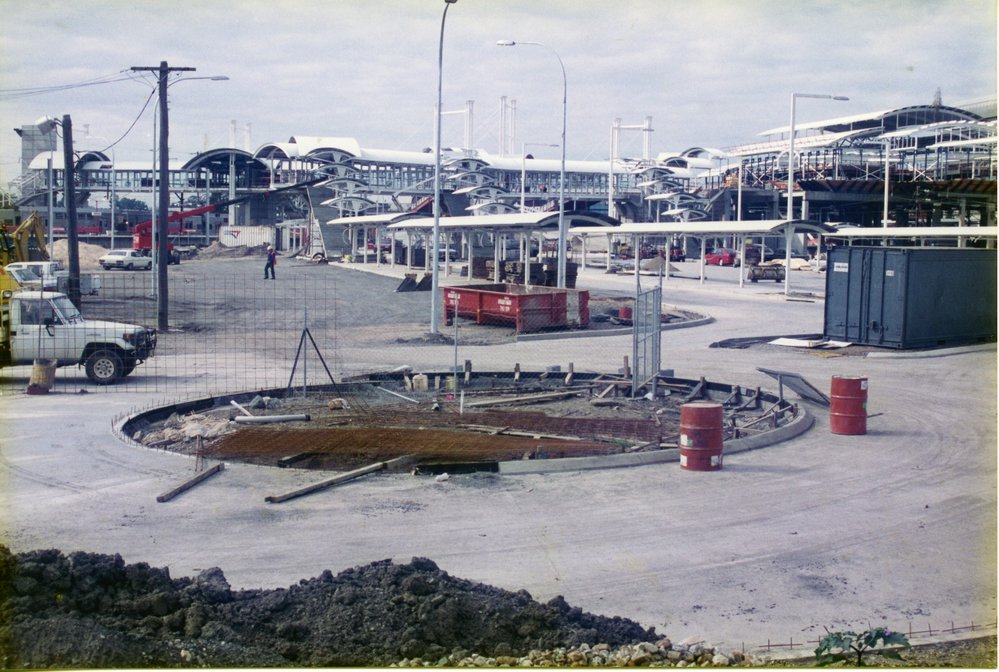 Construction of the rail and bus interchange at Blacktown