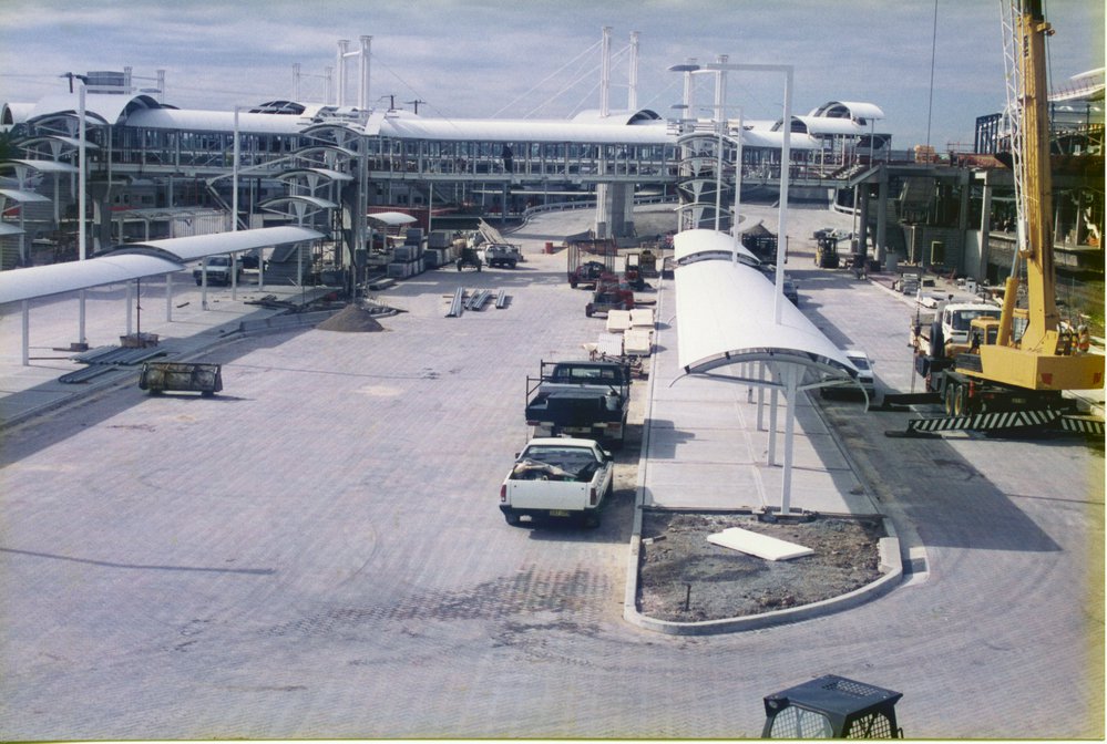 Construction of the rail and bus interchange at Blacktown