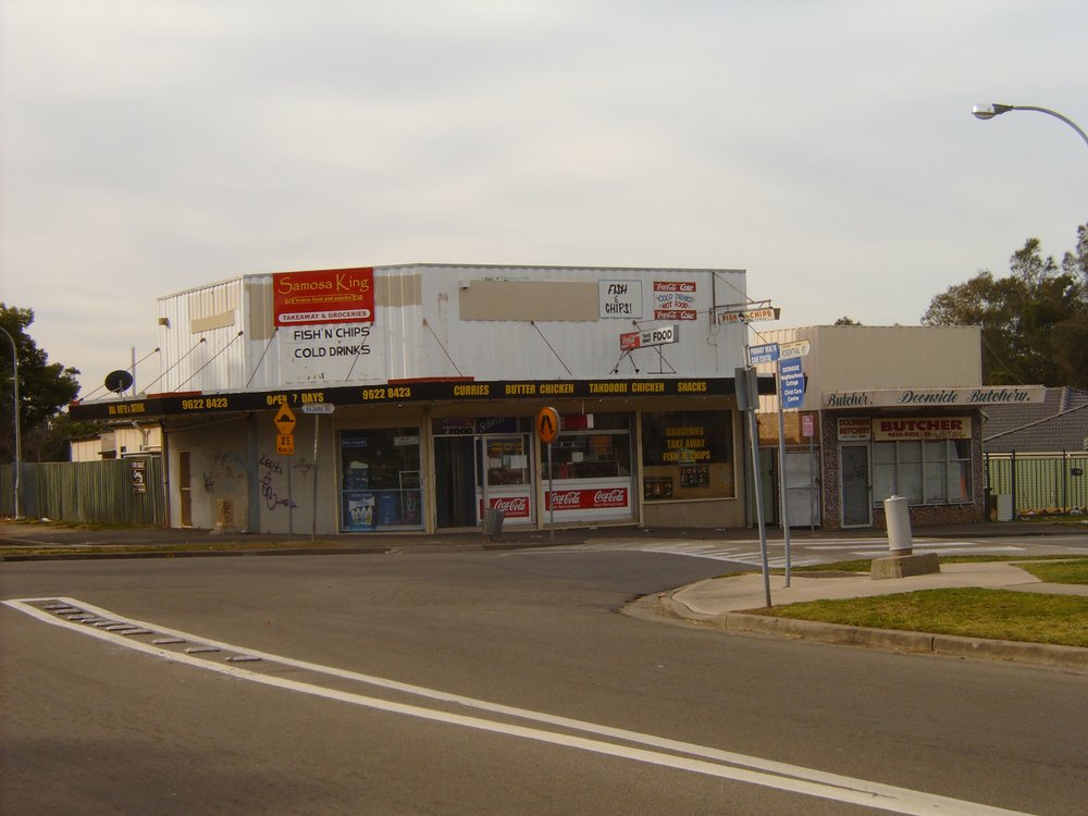 Corner store and butcher, Kildare Road, Doonside