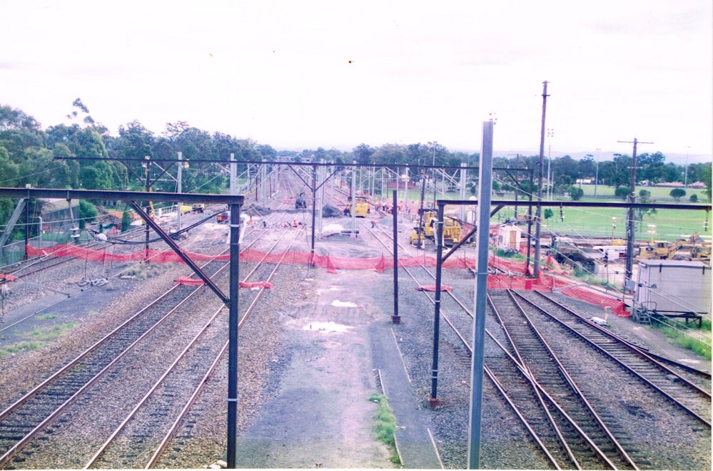 Looking west along the railway line