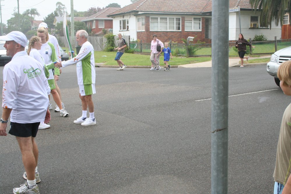 Queen's Baton Relay for the Melbourne Commonwealth Games handover