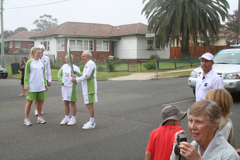 Queen's Baton Relay for the Melbourne Commonwealth Games handover.