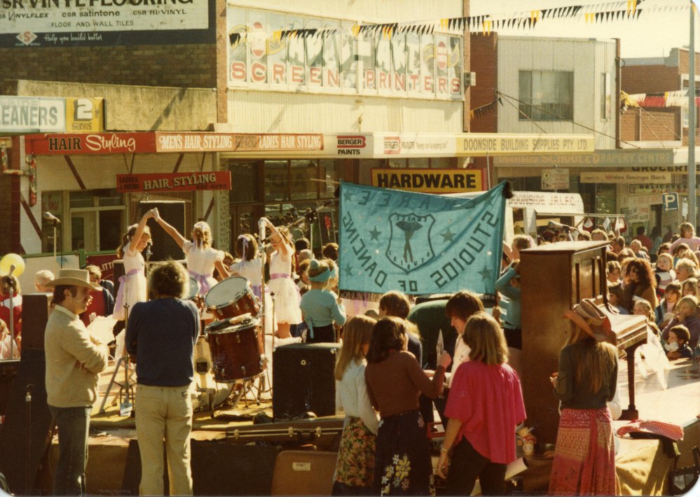 Emaree Studios of Dance at Doonside Festival, late 1970s, early 1980s