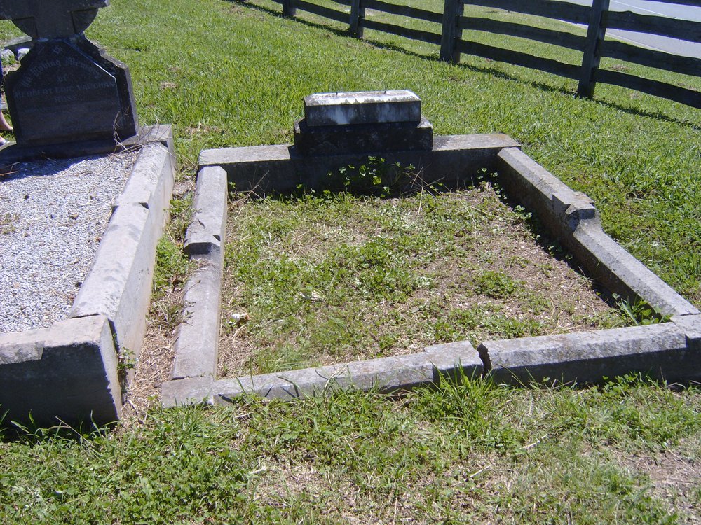 The grave of Reverend and Mrs Hawkins