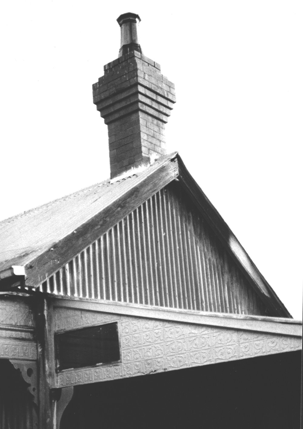 House roof and chimney
