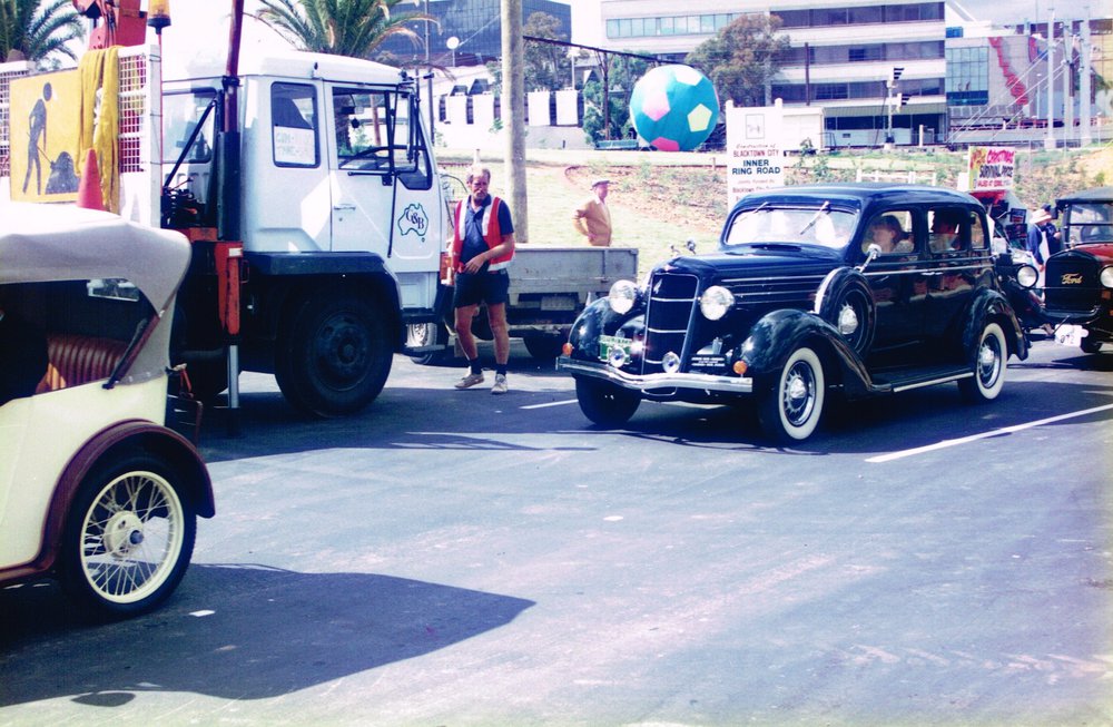 Veteran cars, Blacktown CBD ring road opening parade