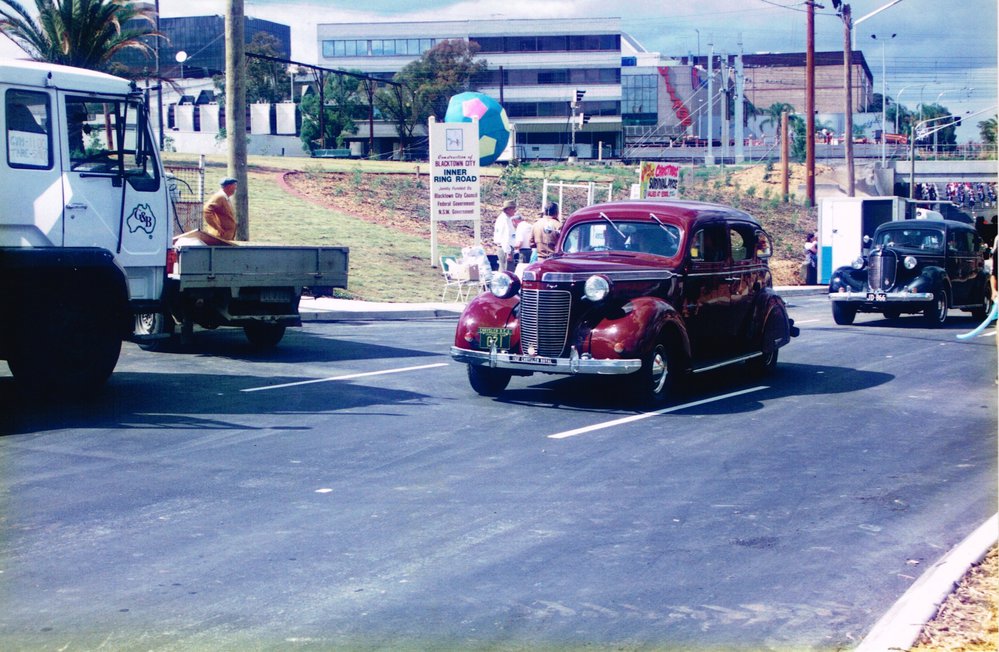 Vintage and veteran cars in the parade for the opening of the Blacktown CBD ring road.