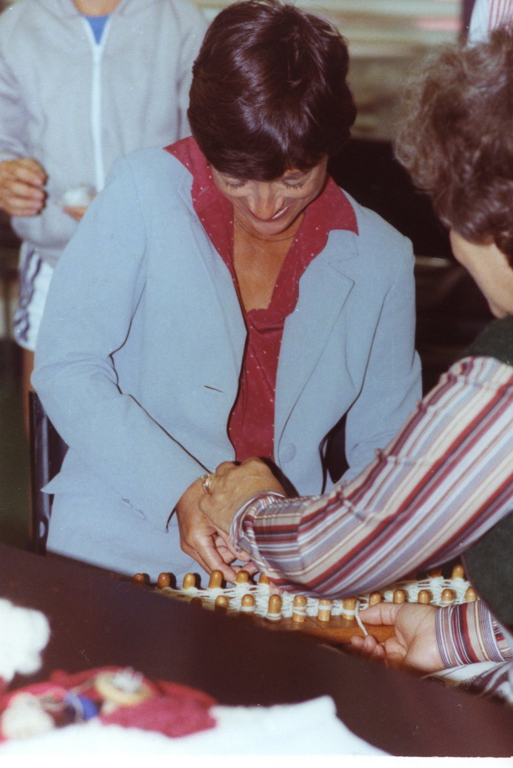 Women and bobbin lacing