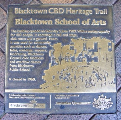 Blacktown School of Arts Plaque