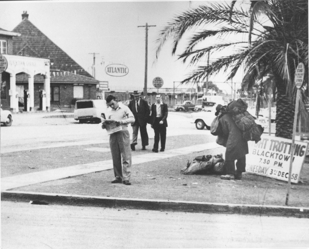 Swagman in Blacktown, 1958