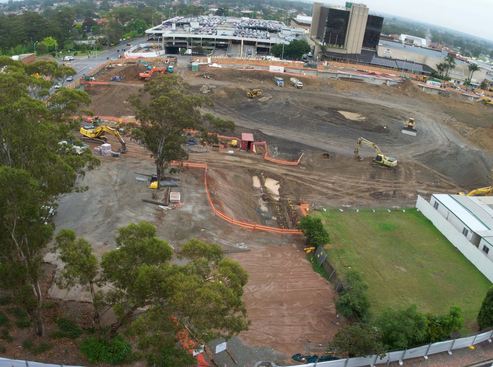 Max Webber Library and Westpoint construction site, Blacktown ...