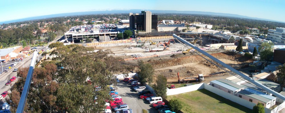 Construction site of Westpoint Blacktown