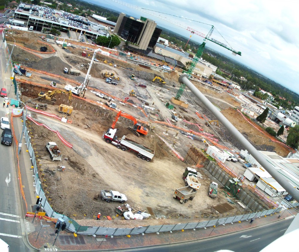 Max Webber Library and Westpoint construction site, Blacktown ...