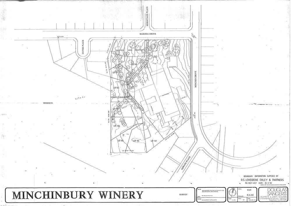 Minchinbury Winery Survey Map