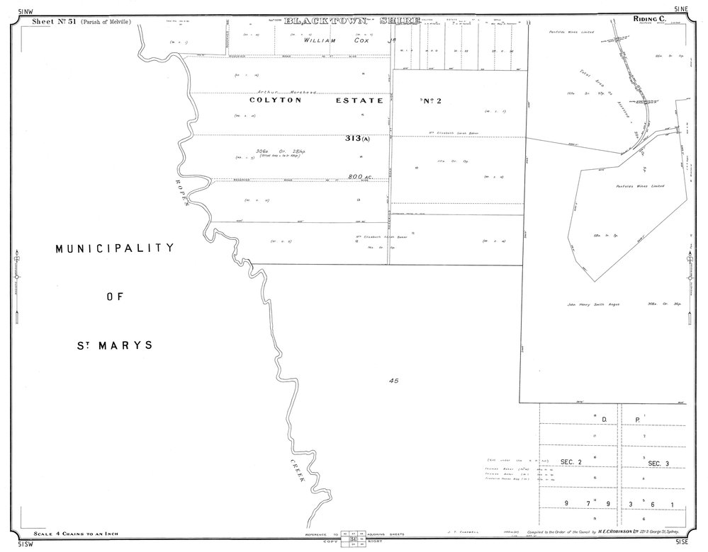 Parish of Melville, Blacktown Shire Sheet No. 51