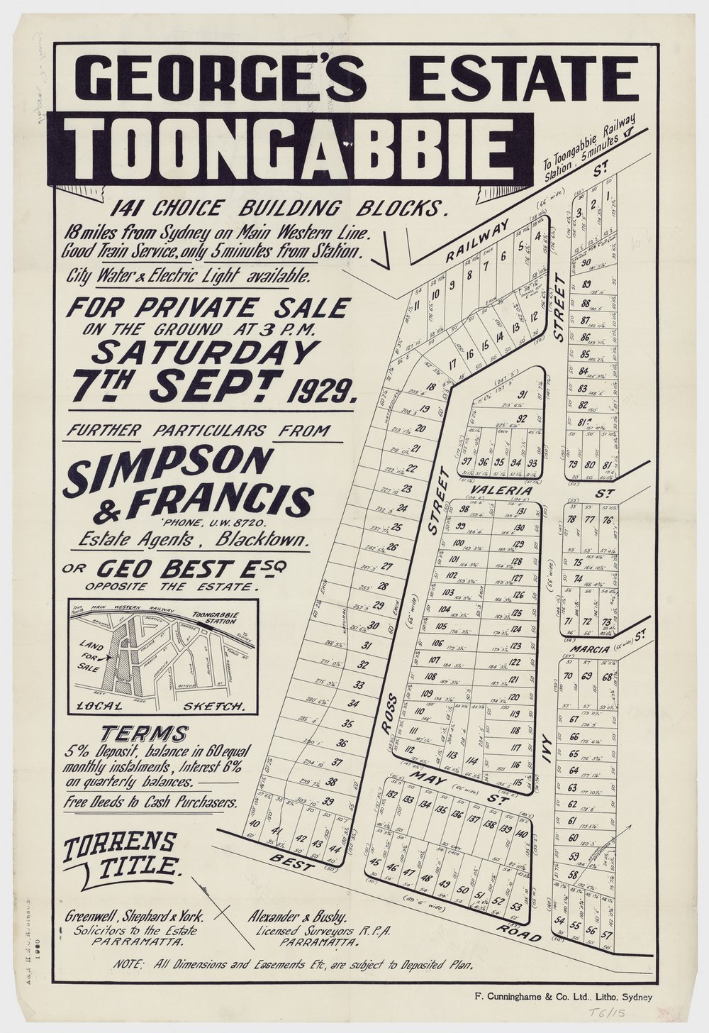 George's Estate, Toongabbie