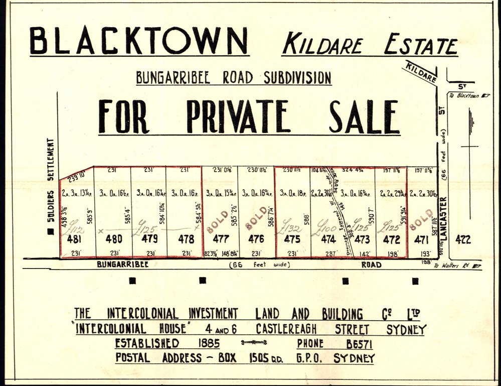 Blacktown Kildare Estate - Bungarribee Road subdivision