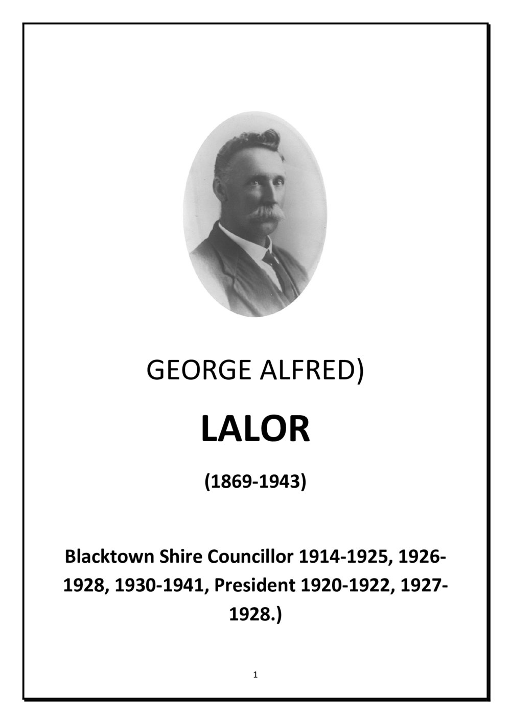 George Alfred Lalor - biography