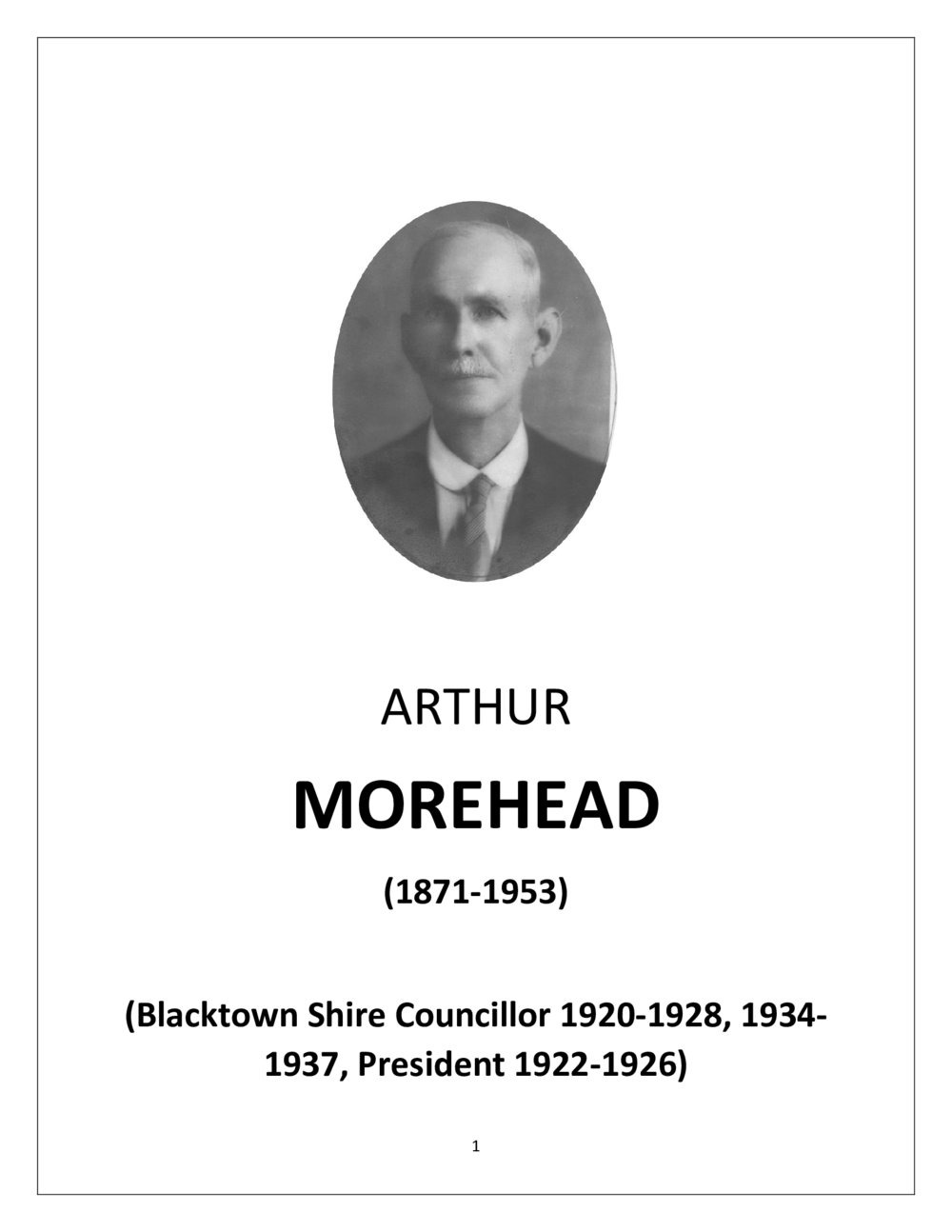 Arthur Morehead - biography