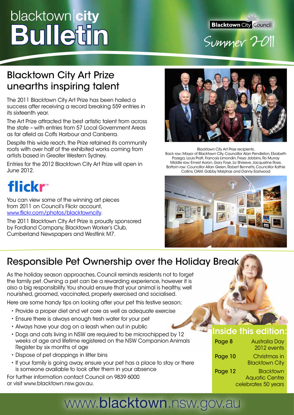 Blacktown City Bulletin, Summer 2011