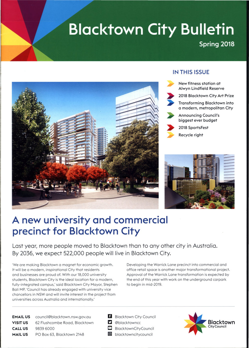 Blacktown City Bulletin, Spring 2018