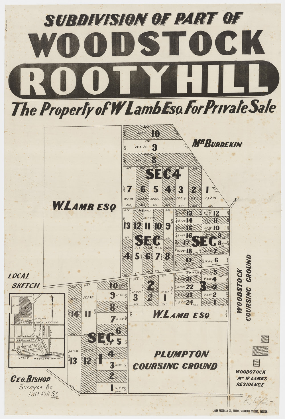 Subdivision of part of Woodstock, Rooty Hill