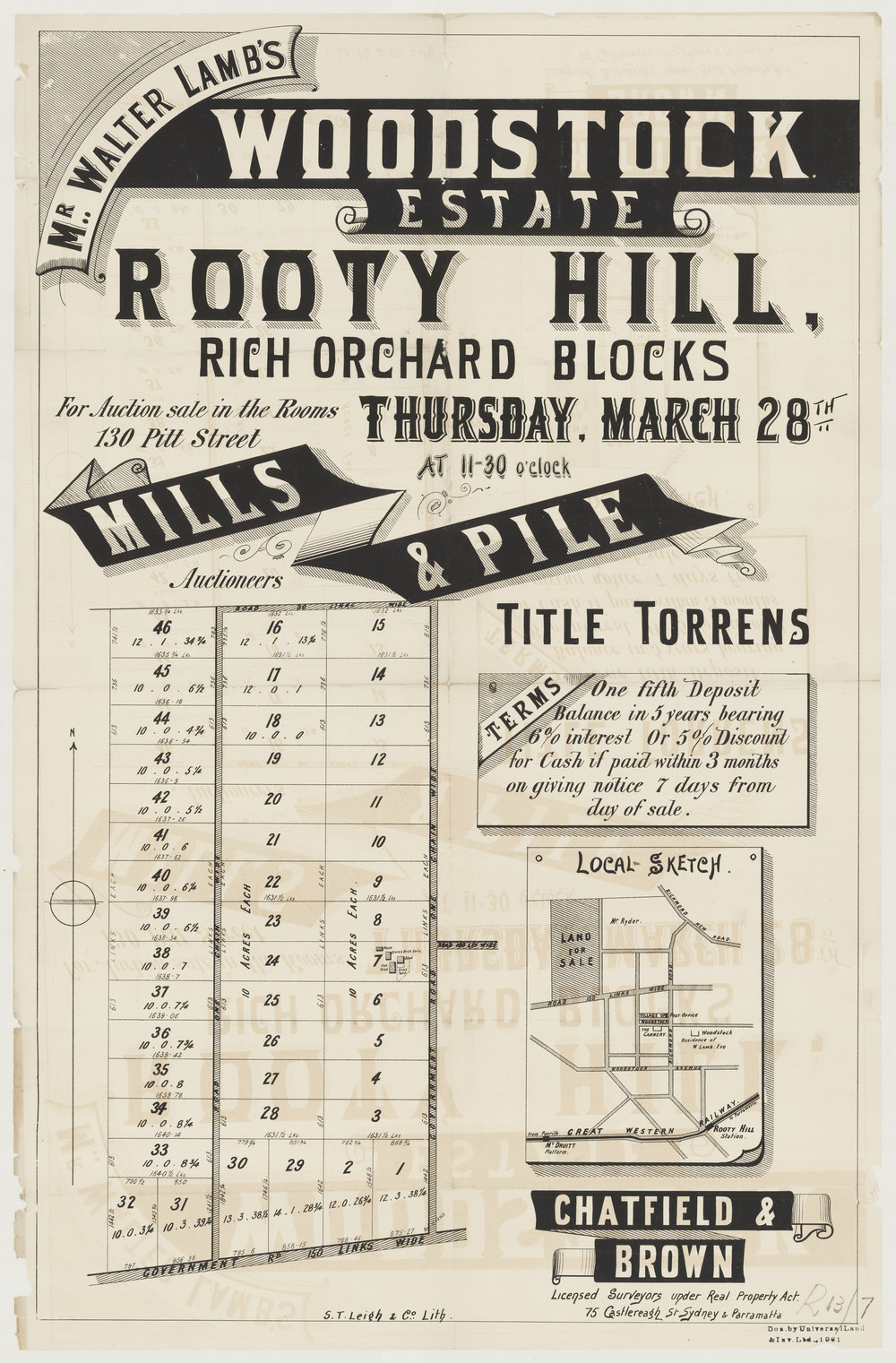 Walter Lamb's Woodstock Estate, Rooty Hill, 1901