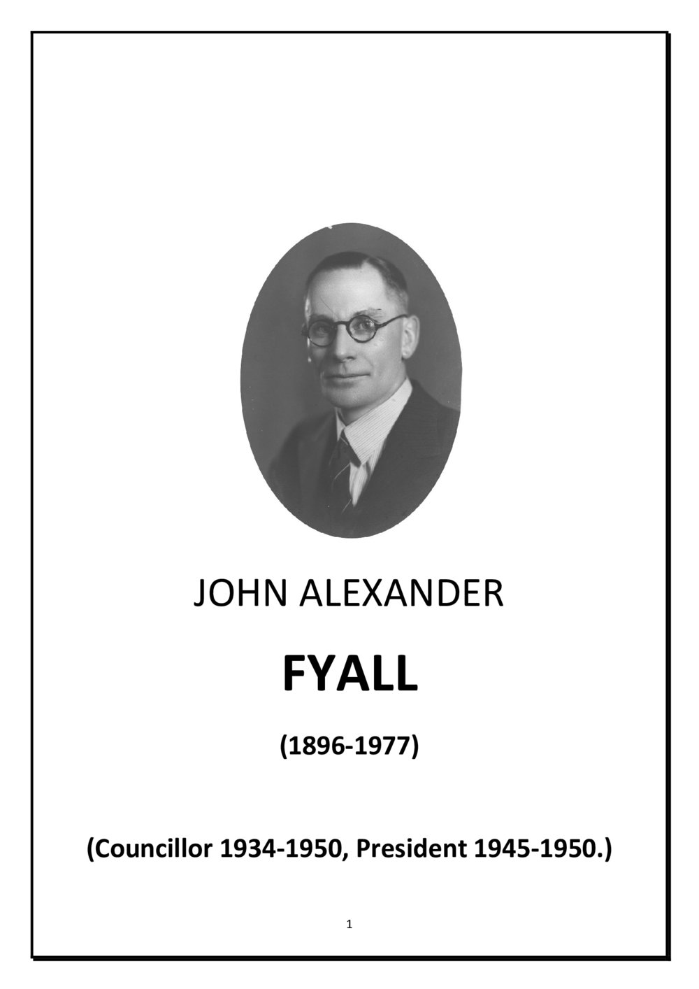 John Alexander Fyall - biography