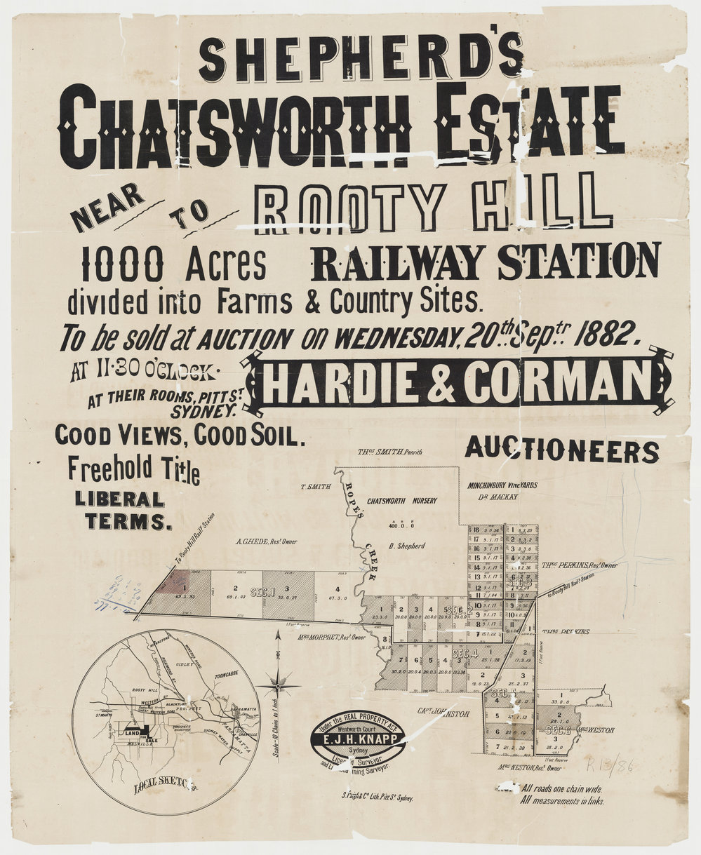 Shepherd's Chatsworth Estate, 1882