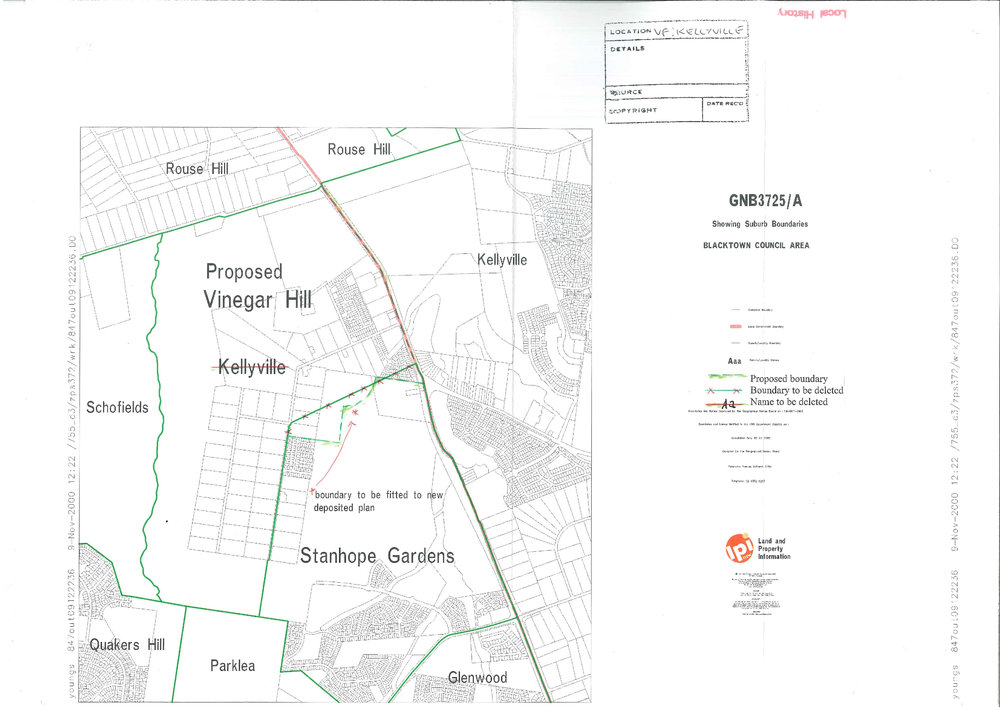 Proposed suburb of Vinegar Hill, c2000