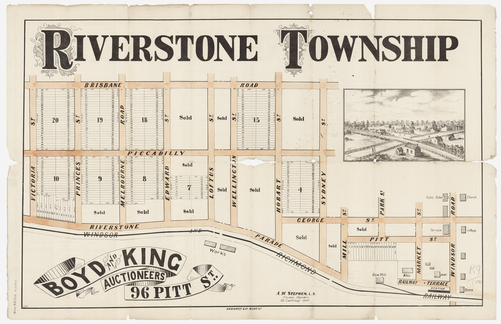 Riverstone Township subdivision, c1885