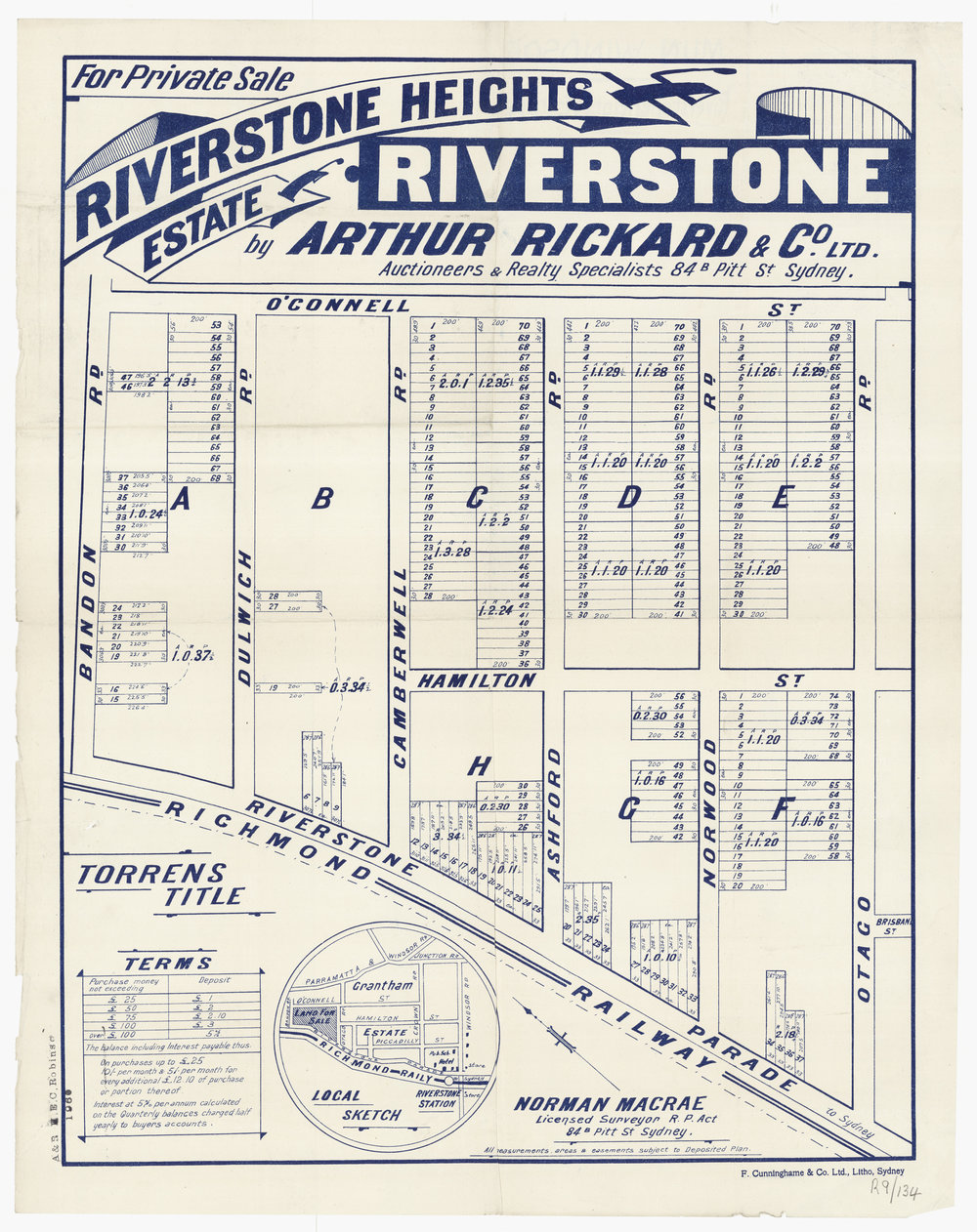 Riverstone Heights Estate, c 1917?