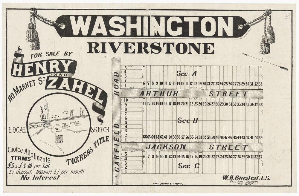Washington Estate, Riverstone, c1885