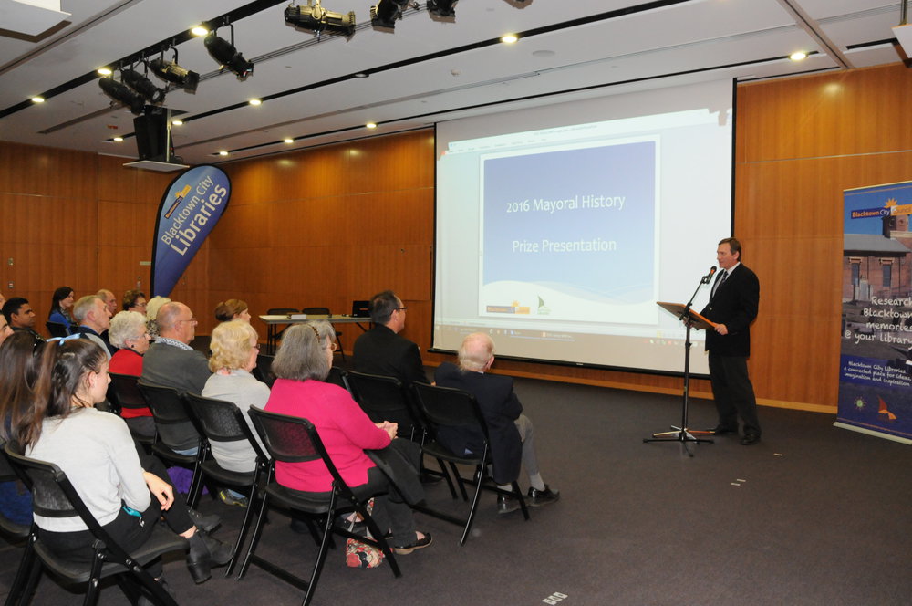 Blacktown City Mayoral History Prize presentation, 2016