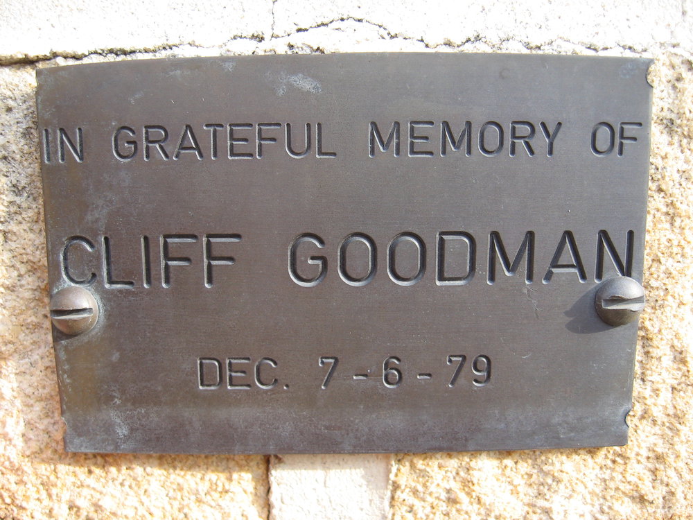 Plaque - Goodman, Cliff