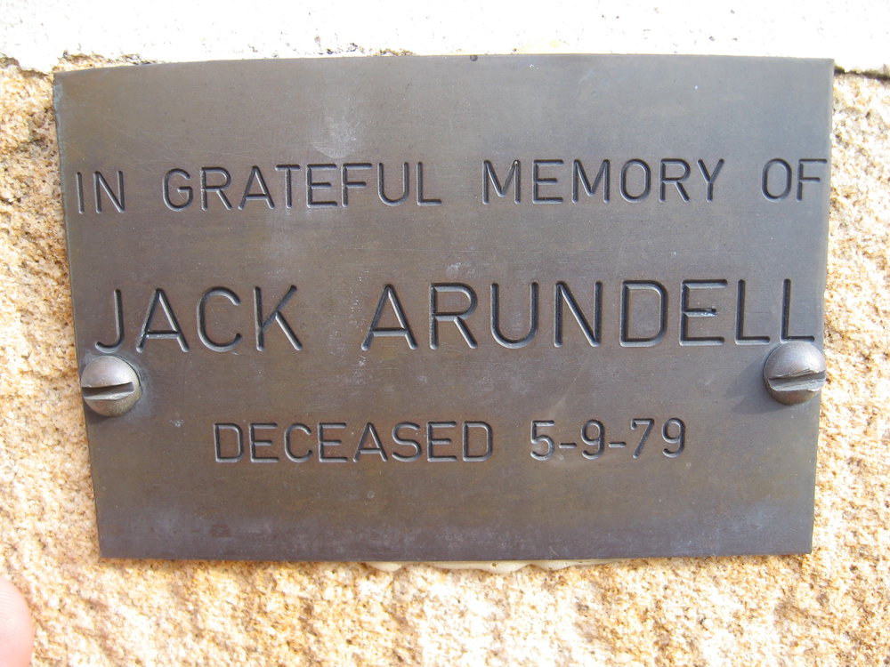 Plaque - Arundell, Jack