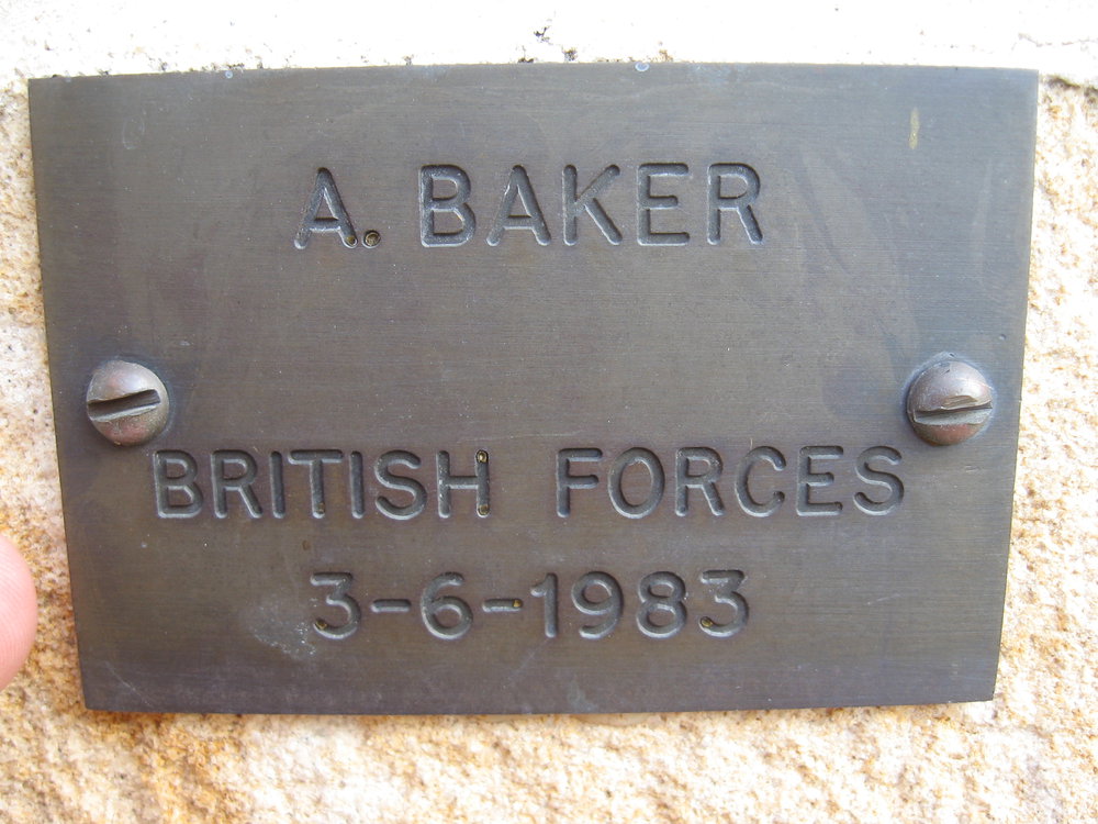 Plaque - Baker, A. (British Forces)