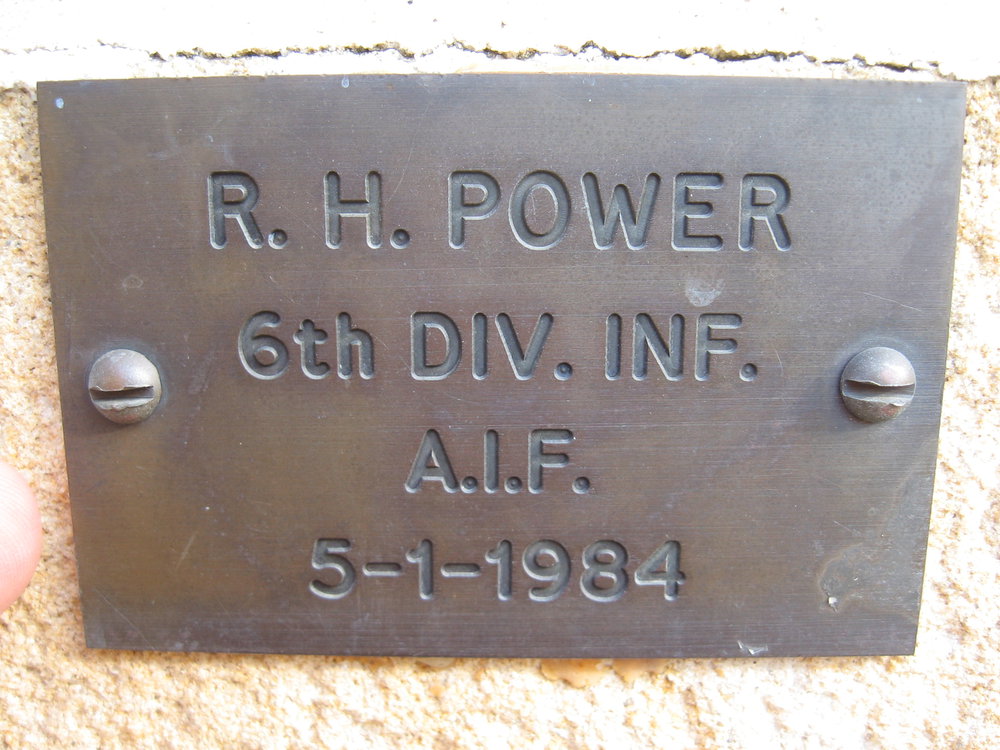 Plaque - Power, Richard Henry (AIF)