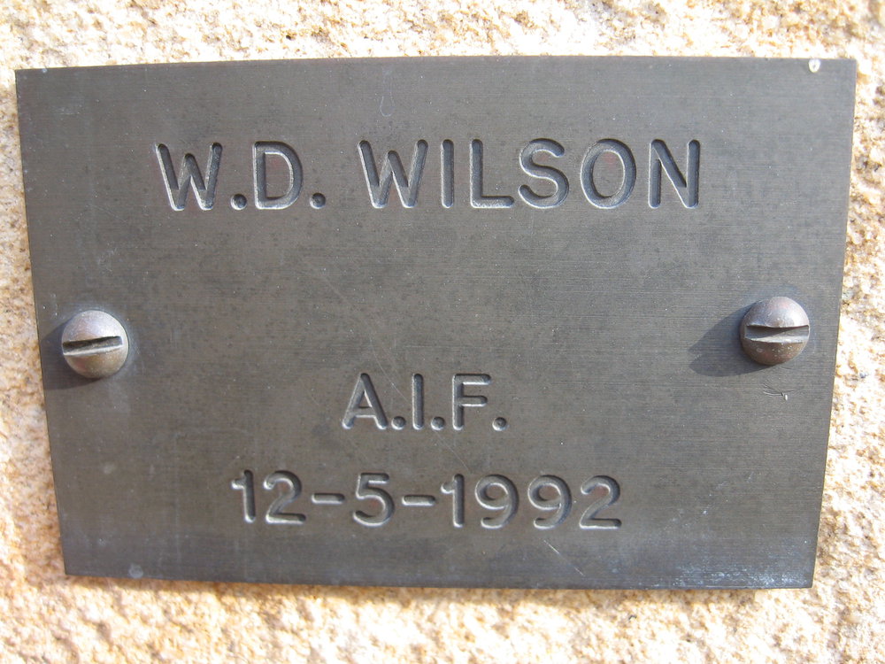 Plaque - Wilson, William Dick (AIF)
