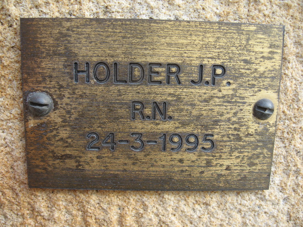 Plaque - Holder, J.P. (RN)