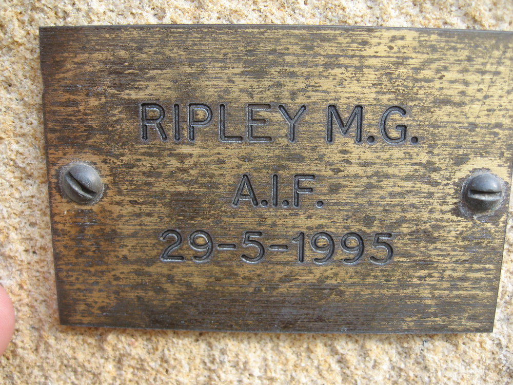 Plaque - Ripley, Mervyn George (AIF)