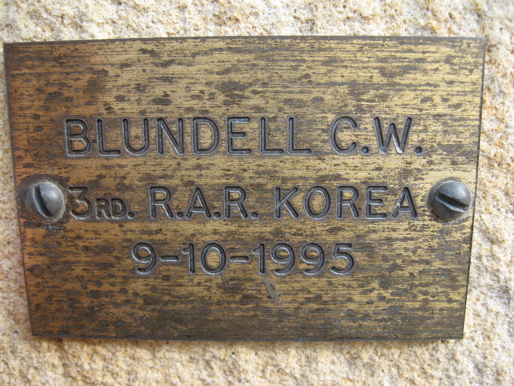 Plaque - Blundell, Clifford William (RAR, Korea)
